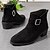 cheap Ankle Boots-Women&#039;s Leopard Print Ankle Boots with Buckle Strap, Casual Western Style, Comfortable Low Heel for Everyday Wear