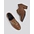 preiswerte 1950er Jahre-Damen-Oxford-Schnürschuhe im Vintage-Stil im Brogue-Stil – Abendschuhe aus braunem Kunstleder mit Blockabsatz für formelle und legere Anlässe