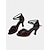 economico Scarpe per balli latini-scarpe da ballo glitterate da donna con cinturini incrociati – comode scarpe col tacco da ballo latino per spettacoli e feste