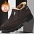 preiswerte Winter- und Schneestiefel-Schwarze warme Winter-Schlupfstiefeletten für Herren mit plüschigem Fellfutter, rutschfester Sohle und strukturiertem Stoff – bequemes Outdoor-Schuhwerk