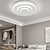 economico Lampade da soffitto con dimmer-plafoniera a led con design ondulato rotondo bianco stile lampada da soffitto 45/60/78cm 36w