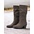 billige Cowboy &amp; Western Boots-kvinders slyngede westernstøvler med blokhæl – vintage-inspirerede brune cowboystøvler til afslappet og hverdagsbrug
