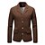cheap Men&#039;s Classic Blazers-Men&#039;s Waffle Jacket Blazer Jacket Sport Coat Formal Wedding Anniversary Elegant Fashion Spring &amp;  Fall Waffle Fabric Plain Single Breasted Two-button Blazer Dark Brown Black Dark Green khaki