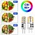 billige LED-lys med to stifter-10 pakke no flicker g4 led pærer - ac/dc 12v smd3014 24/48 leds silikone erstatning for halogen spotlight lysekrone belysning