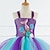 preiswerte Mädchen Verkleidung Kostüme-kinderkleidung Mädchen Cosplay-Kleid Party Kleid Meerjungfrau Ärmellos Leistung Geburtstag Rückenfrei Patchwork Schön Süß Polyester Maxi abendkleider Schaukelkleid A Linie Kleid Sommer 4-12 Jahre
