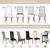 abordables Couverture de chaise de salle à manger-Housses de chaise de salle à manger en velours peluche noir, housses de protection de chaise à dossier haut en élasthanne bordeaux avec bande élastique pour salle à manger, mariage