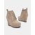 baratos Botas de tornozelo-Botas femininas de camurça sintética com salto plataforma e design de cadarço - botas plataforma confortáveis para uso casual e diário