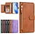 baratos Capa Samsung-telefone Capinha Para Samsung Galaxy S26 Ultra Plus S25 S24 S23 S24 FE S22 S21 Ultra Plus S20 A55 5G A35 5G Capa para Cartão Wallet Com Suporte Zíper Proteção de corpo inteiro Retro TPU Couro PU