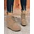baratos Botas de tornozelo-Botas femininas de camurça sintética com salto plataforma e design de cadarço - botas plataforma confortáveis para uso casual e diário