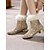 preiswerte Schnee- und Winterstiefel-Glitzer Stiefeletten für Damen mit Kunstfell-Besatz – funkelnd goldene Winterstiefel mit Blockabsatz, perfekt für Partys und festliche Anlässe