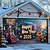 abordables Bannières de Garage et de Porte-couverture de porte de garage de nouvel an ballons feux d'artifice bannière extérieure grande toile de fond pour les vacances porte de garage extérieure décorations murales de la maison