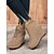 baratos Botas de tornozelo-Botas femininas de camurça sintética com salto plataforma e design de cadarço - botas plataforma confortáveis para uso casual e diário