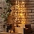 abordables Enchufe eléctrico-Luces de cascada navideñas para exteriores, 200 luces LED de ramas de enredaderas de hadas, 10 piezas x 2 m de luces de cadena de hadas para decoración navideña de jardines, cercas y árboles