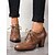 preiswerte 1950er Jahre-Damen-Oxford-Schnürschuhe im Vintage-Stil im Brogue-Stil – Abendschuhe aus braunem Kunstleder mit Blockabsatz für formelle und legere Anlässe