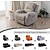 abordables Funda para sillón reclinable-Funda para sillón reclinable 100 % impermeable, 1 funda elástica para sillón reclinable, funda lavable para sillón reclinable para mascotas, perros y niños