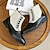 abordables Bottes de Costume-bottines à boutons en similicuir bicolore pour hommes – bottines de style victorien vintage pour occasions formelles et décontractées