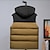 billige Herre Puffer Vest-Herre Puffer Vest Hettegenser vest Polstret Gilet Vattert vest Daglig Stevnemøte Feriereise Mote Fritid Høst vinter Lomme Avtakbar hette Polyester Hold Varm Bekvem Fargeblokk Skjult Med hette Normal