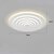 economico Lampade da soffitto con dimmer-plafoniera a led con design ondulato rotondo bianco stile lampada da soffitto 45/60/78cm 36w