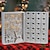 abordables Calendrier de l&amp;#39;Avent-calendrier de l'avent en bois de Noël livre pliable avec 24 tiroirs de rangement calendrier de l'avent en bois à LED décoration avec maison d'arbre de Noël calendrier de compte à rebours de Noël réutilisable bricolage pour adultes cadeaux pour enfants
