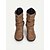 billige Slouch Boots-vintage brune slouchy ankelstøvletter for kvinner med spennestropper - perfekt for fritidsklær eller høstmote