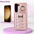 baratos Capa Samsung-telefone Capinha Para S23 S22 S21 FE S21 Ultra Plus A14 A34 A54 A53 A13 S20 Capa traseira Com Suporte com cordão com pulseira Retro TPU Couro PU