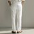 ieftine Pantaloni de elită pentru bărbați-Bărbați Pantaloni de in Culoare solidă Lungime totală Nuntă În aer liber Vacanță Elegant Vacanță Negru Alb Micro-elastic
