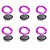 abordables Lumières de cordes solaires-Lot de 6 guirlandes lumineuses solaires à LED de 2 m, 20 lampes de jardin à LED pour Noël, mariage et décoration extérieure, blanc chaud, blanc, violet, rose, rouge, vert, bleu et rouge