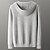 preiswerte Herren Elite Pullover &amp; Cardigans-Herren Reißverschluss-Pullover Stricken Reißverschluss Einfarbig Mit Kapuze Strickware Elegant Schule Training Bekleidung Bischofsärmel Herbst Winter Schwarz Weiß S M L