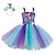 preiswerte Mädchen Verkleidung Kostüme-kinderkleidung Mädchen Cosplay-Kleid Party Kleid Meerjungfrau Ärmellos Leistung Geburtstag Rückenfrei Patchwork Schön Süß Polyester Maxi abendkleider Schaukelkleid A Linie Kleid Sommer 4-12 Jahre