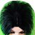 abordables Perruques de carnaval-Perruque courte ondulée bouclée verte ombrée de 14 pouces, perruque synthétique résistante à la chaleur vert citron fluo pour cosplay, perruque mi-longue avec raie au milieu pour la fête costumée