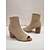 baratos Botas de tornozelo-Mulheres Botas Botas de salto Diário Caveiras Botas Botas Tornozelo Presilha Salto Robusto Ponta Redonda Casual Couro Sintético Com Cadarço Preto Vinho Cáqui