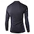 cheap Running Tee &amp; Tank Tops-Men&#039;s Compression Shirt Athletic Shirt Gym Shirt Fitness Shirt Padded Compression Shirt Long Sleeve Tee Tshirt Casual Athleisure Color Block Quick Dry Soft Breathable Gym Workout Walking Jogging