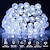 cheap Solar String Lights-10M100Leds Christmas Solar Outdoor Bubble Ball Small Ball Light String Courtyard Christmas Tree Fence Steps Balcony Wedding Festival Party Connection Atmosphere Decorative Lights