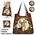 cheap Handbag &amp; Totes-Women&#039;s Christmas Deer Print Plaid Tote Bag – Festive Large-Capacity Reusable Shopping Bag for Holiday and Everyday Use