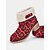 baratos Botas de neve e inverno-botas de inverno femininas com estampa de leopardo vermelho, forro de pele sintética e salto grosso – botas de neve quentes e elegantes