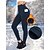 baratos Leggings e collants para ioga-Mulheres Calças de ioga Leggings forradas de lã Leggings de ioga com bolso para telefone Cintura Alta Pilates Treino de Ginástica Exercite-se Meia-calça Côr Sólida Preto Vinho Azul Marinho Escuro