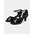 economico Scarpe per balli latini-scarpe da ballo glitterate da donna con cinturini incrociati – comode scarpe col tacco da ballo latino per spettacoli e feste