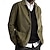 voordelige heren overhemd met knopen-Voor heren Overhemd Flanellen hemd Zwart khaki Leger Groen Grijs Lange mouw Effen Revers Vakantie Hawaii Button-omlaag Kleding Polyester Modieus Casual Comfortabel