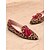 billige Slip-ons og loafers til kvinner-damer med kutrykk dusk loafers med grønn kant – stilige slip-on dress-sko for uformelle og formelle anledninger