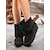 baratos Botas de neve e inverno-botas de inverno femininas forradas com pele sintética – calor aconchegante e estilo com punho de pelúcia e sola antiderrapante, ideais para passeios em climas frios