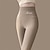 billige Yoga Leggings &amp; strømpebukser-Dame Yoga Bukser Fleece forede leggings Yoga leggings Balleløft Mavekontrol Høj Talje Pilates Gym Træning Træning Strømpebukser Bogstaver Mørkegrå Sort Lilla Efterår Vinter Sport Sportstøj Elastisk