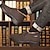 preiswerte Winter- und Schneestiefel-Schwarze warme Winter-Schlupfstiefeletten für Herren mit plüschigem Fellfutter, rutschfester Sohle und strukturiertem Stoff – bequemes Outdoor-Schuhwerk