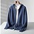 preiswerte Herren Elite Pullover &amp; Cardigans-Herren Reißverschluss-Pullover Stricken Reißverschluss Einfarbig Mit Kapuze Strickware Elegant Schule Training Bekleidung Bischofsärmel Herbst Winter Schwarz Weiß S M L