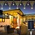 cheap Solar String Lights-Solar Power Net String Lights with Star Icicles, 8 Lighting Modes Christmas Fairy Lights with Remote Control for ChristmasOutdoor Eaves House Garden &amp; Xmas Party Decoration