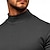 お買い得  ベーシックTシャツ-男性用 Tシャツ タートルネックシャツ ティートップ 長袖シャツ 長袖 タートルネック 春 &amp; 秋 平織り ファッション デザイナー ベーシック ソフト バケーション ストリート お出かけ ホワイト メンズトップTシャツ