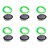 abordables Lumières de cordes solaires-Lot de 6 guirlandes lumineuses solaires à LED de 2 m, 20 lampes de jardin à LED pour Noël, mariage et décoration extérieure, blanc chaud, blanc, violet, rose, rouge, vert, bleu et rouge