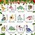 baratos Ornamentos-Conjunto de 24 enfeites de dinossauro de Natal, decorações multifuncionais de madeira para pendurar em árvores para o Dia de Ação de Graças, Halloween e decoração geral de feriados, estilos clássicos