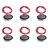 abordables Lumières de cordes solaires-Lot de 6 guirlandes lumineuses solaires à LED de 2 m, 20 lampes de jardin à LED pour Noël, mariage et décoration extérieure, blanc chaud, blanc, violet, rose, rouge, vert, bleu et rouge