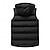 abordables Gilet Puffer pour Homme-Homme Gilet matelassé Gilet à capuche du quotidien Rendez-vous Vacances Mode Décontractées Automne hiver Poche Polyester Chaud Confortable Couleur unie fermeture Éclair Capuche Standard Noir Vert