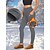 baratos Leggings e collants para ioga-Mulheres Calças de ioga Leggings forradas de lã Leggings de ioga com bolso para telefone Cintura Alta Pilates Treino de Ginástica Exercite-se Meia-calça Côr Sólida Preto Vinho Azul Marinho Escuro